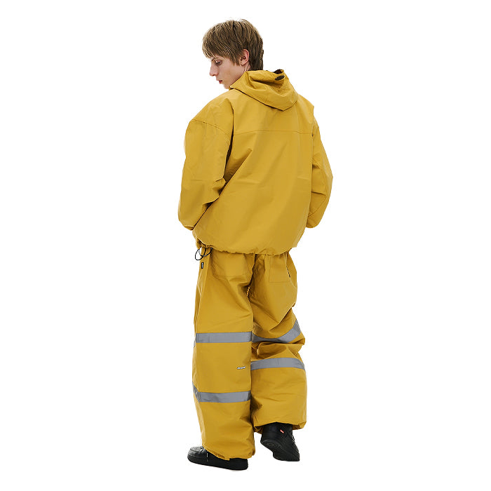 スノーボード ウェア ビーエスラビット BSRABBIT ORIGINAL POT-X REFLECTIVE WIDE JOGGER PANTS MUSTARD 25-26 日本正規品