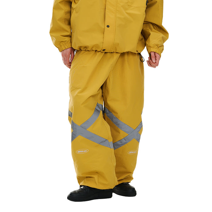 スノーボード ウェア ビーエスラビット BSRABBIT ORIGINAL POT-X REFLECTIVE WIDE JOGGER PANTS MUSTARD 25-26 日本正規品