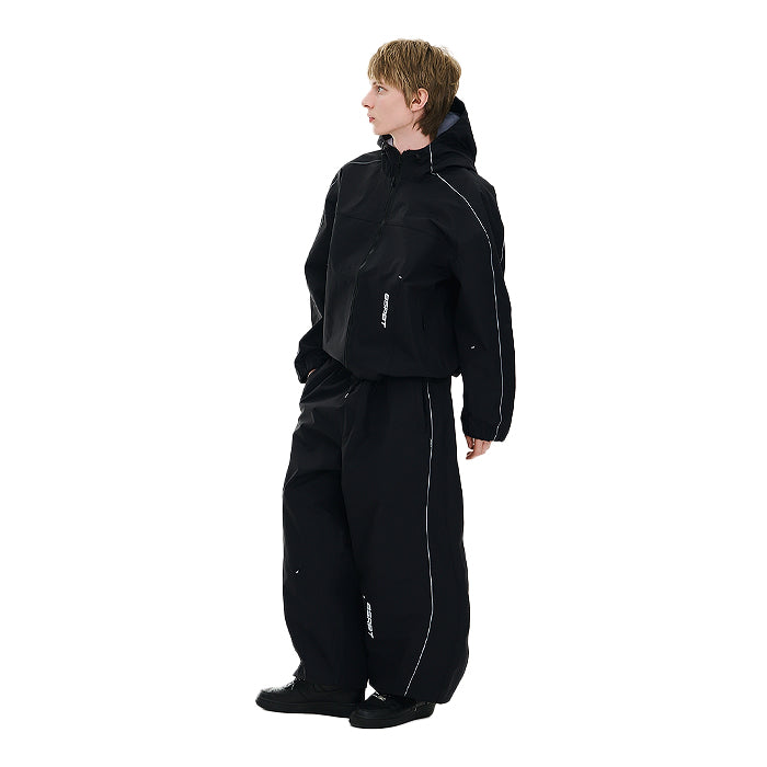 スノーボード ウェア ビーエスラビット BSRABBIT STREAM LINE HOODIE 3L HOODED JACKET BLACK 25-26 日本正規品