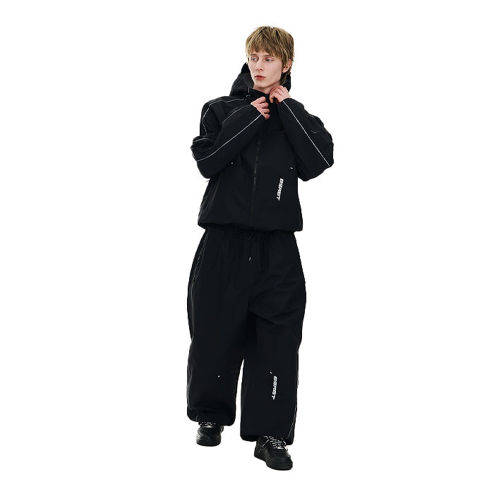 スノーボード ウェア ビーエスラビット BSRABBIT STREAM LINE HOODIE 3L HOODED JACKET BLACK 25-26 日本正規品
