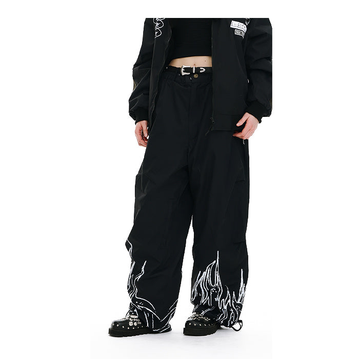 スノーボード ウェア ビーエスラビット BSRABBIT FLAME EDGE SUPER WIDE VENTILATION PANTS BLACK 25-26 送料無料 日本正規品 予約商品 店頭受け取り可能
