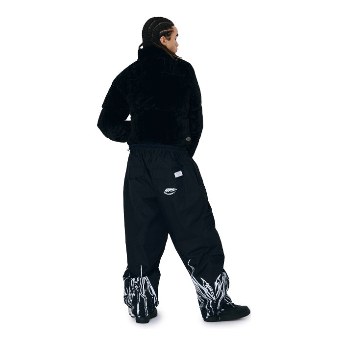 スノーボード ウェア ビーエスラビット BSRABBIT FLAME EDGE SUPER WIDE VENTILATION PANTS BLACK 25-26 送料無料 日本正規品 予約商品 店頭受け取り可能