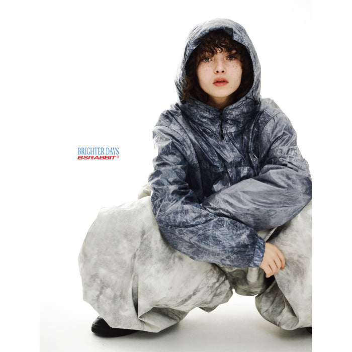 スノーボード ウェア ビーエスラビット BSRABBIT BSRWAVE BRUSHED DYE HOODED JACKET GRAY 25-26 送料無料 日本正規品 予約商品 店頭受け取り可能