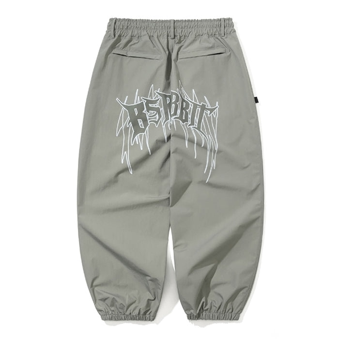 スノーボード ウェア ビーエスラビット BSRABBIT DEATH LOGO 3L SUPER WIDE JOGGER PANTS GRAY 25-26 送料無料 日本正規品 予約商品 店頭受け取り可能