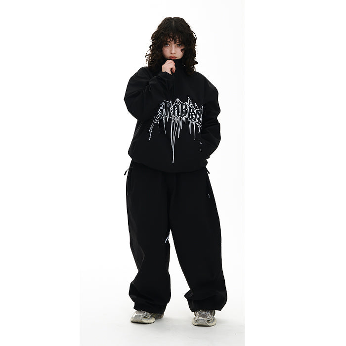 スノーボード ウェア ビーエスラビット BSRABBIT DEATH LOGO 3L ANORAK JACKET BLACK 25-26 送料無料 日本正規品 予約商品 店頭受け取り可能