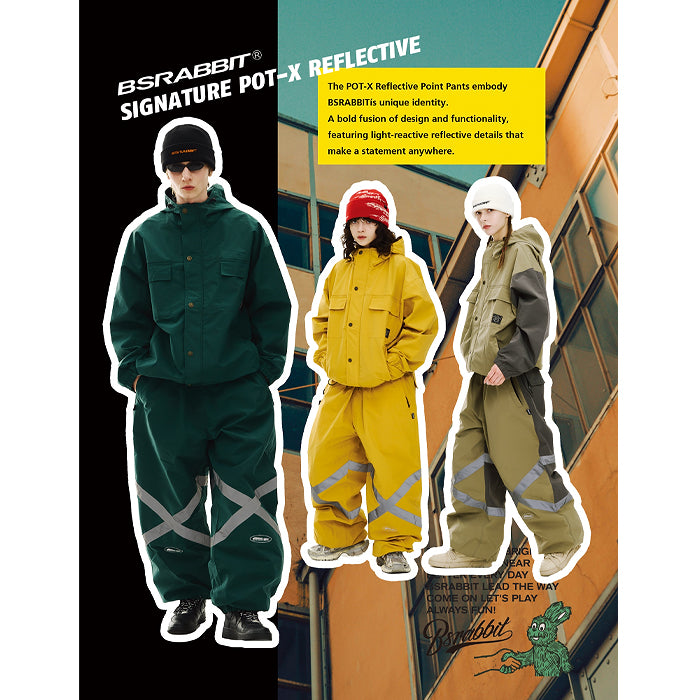 スノーボード ウェア ビーエスラビット BSRABBIT POCKET RIDGE HOODED JACKET GREEN 25-26 日本正規品
