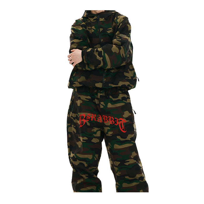 スノーボード ウェア ビーエスラビット BSRABBIT ALWAYS ON SUPER WIDE JOGGER PANTS WOODLAND CAMO 25-26 送料無料 日本正規品 予約商品 店頭受け取り可能