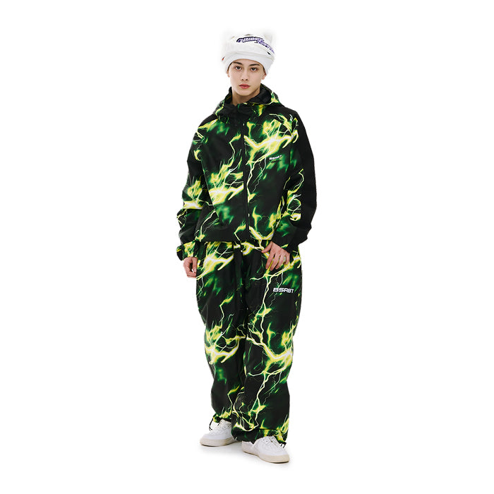 スノーボード ウェア ビーエスラビット BSRABBIT ARTISTIC HOODED JACKET THUNDER GREEN 25-26 送料無料 日本正規品 予約商品 店頭受け取り可能