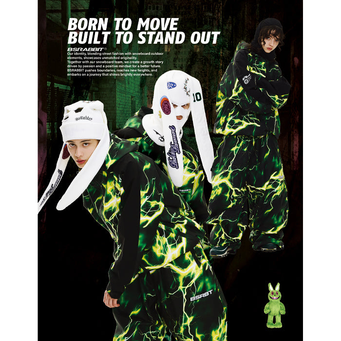 スノーボード ウェア ビーエスラビット BSRABBIT ARTISTIC HOODED JACKET THUNDER GREEN 25-26 送料無料 日本正規品 予約商品 店頭受け取り可能