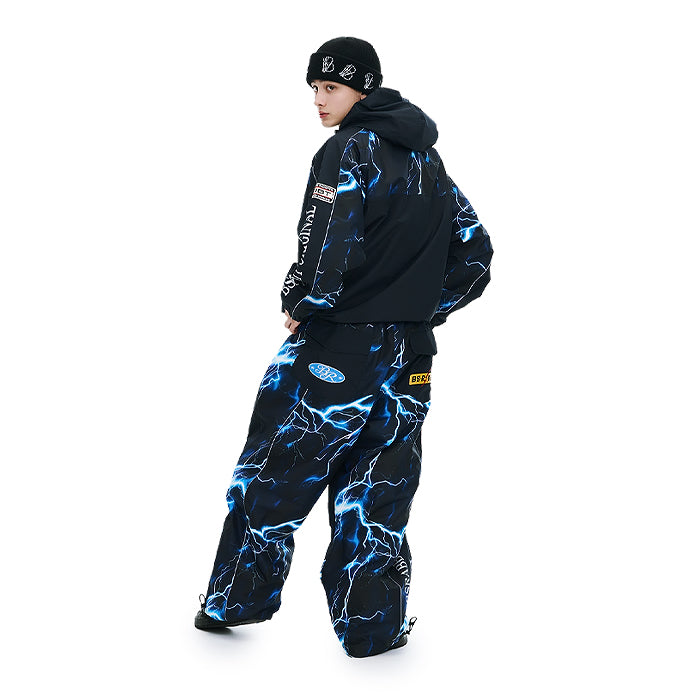 スノーボード ウェア ビーエスラビット BSRABBIT PATCHED UTILITY HOODED JACKET JACKET NAVY / THUNDER BLUE 25-26 送料無料 日本正規品 予約商品 店頭受け取り可能