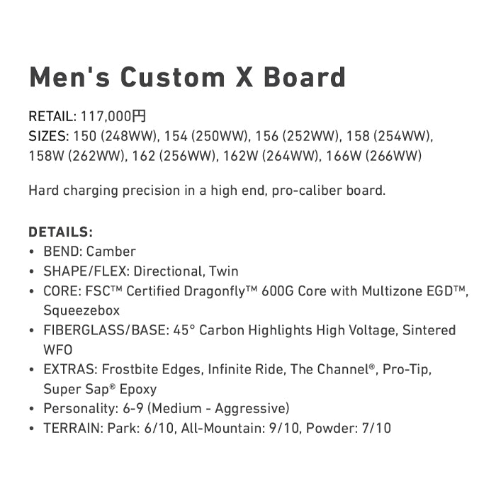 BURTON バートン CUSTOM X 25-26 スノーボード ボード