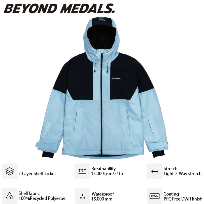 BEYOND MEDALS ウェア ビヨンド メダルズ Fullzip Jacket Ripstop 2L L.Blue 23226312 26-27 スノーボードウェア 日本正規品