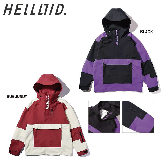 スノーボード ウェア ヘルロイド HELLOID 3LAYER ANORAK JACKET BURGUNDY 25-26 送料無料 日本正規品