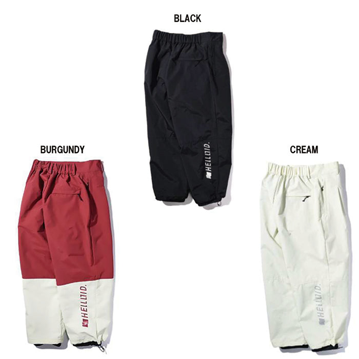 スノーボード ウェア ヘルロイド HELLOID 3LAYER WIDE PANTS BLACK 25-26 送料無料 日本正規品 予約商品 店頭受け取り可能