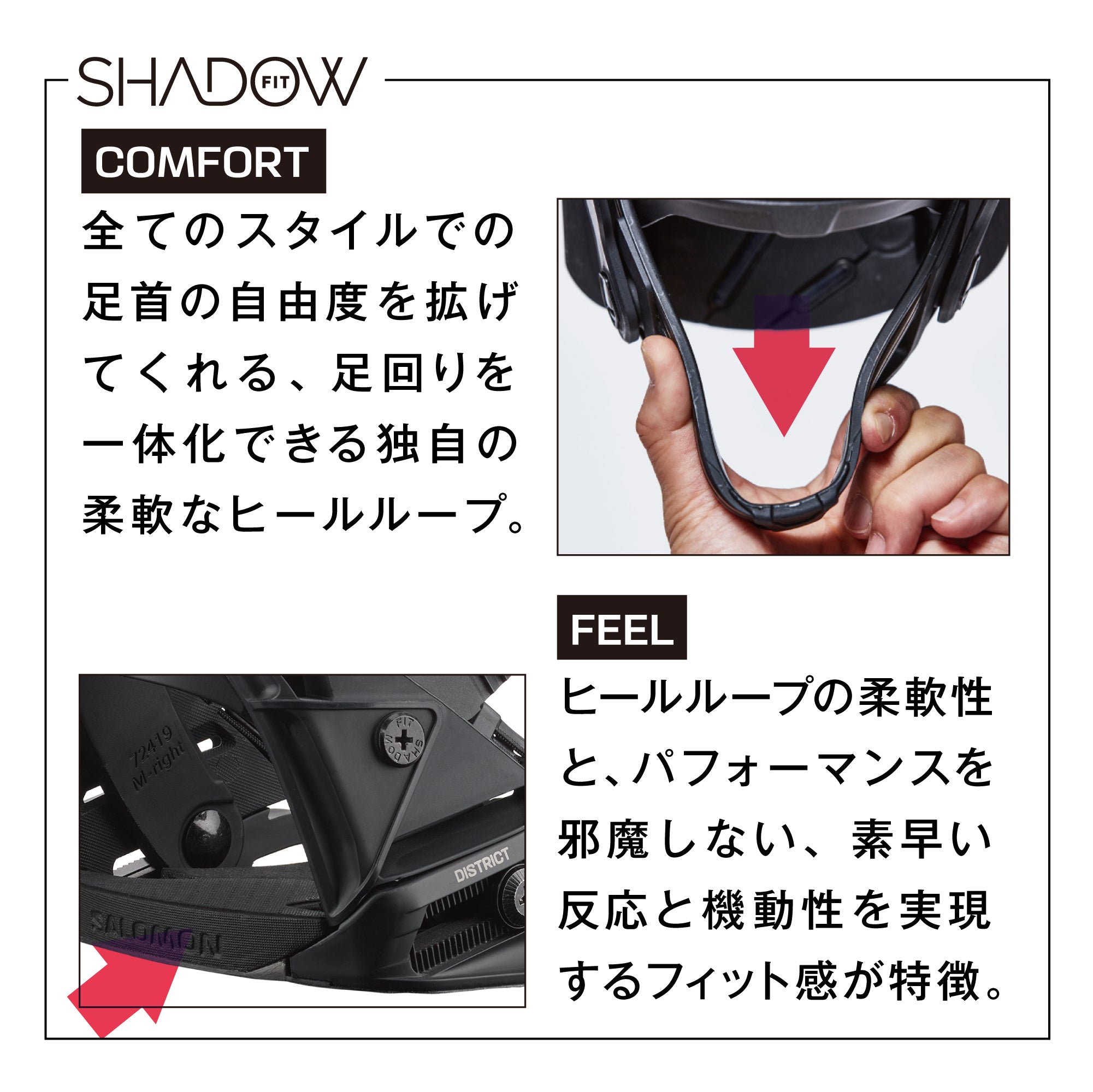 スノーボード ビンディング SALOMON DISTRICT BLACK 25-26 日本正規品