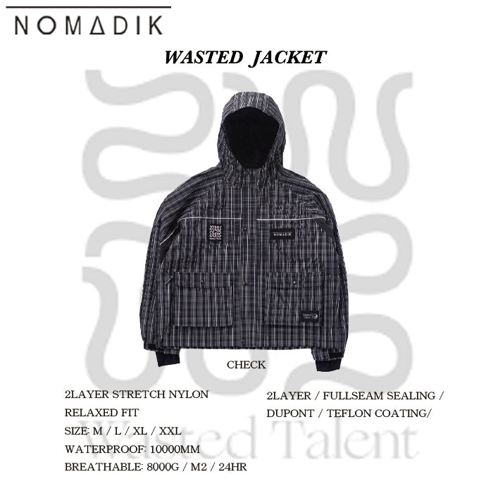 スノーボード ウェア ノマディック NOMADIK WASTED JKT CHECK 送料無料 日本正規品 予約商品 店頭受け取り可能