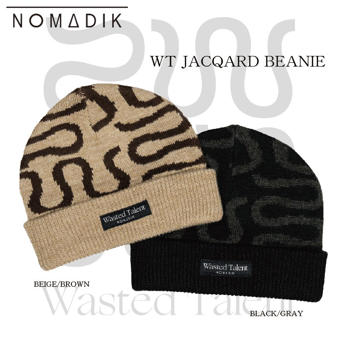 スノーボード ビーニー ノマディック NOMADIK WT JACQUARD BEANIE BK/GY 25-26 送料無料 日本正規品 予約商品 店頭受け取り可能