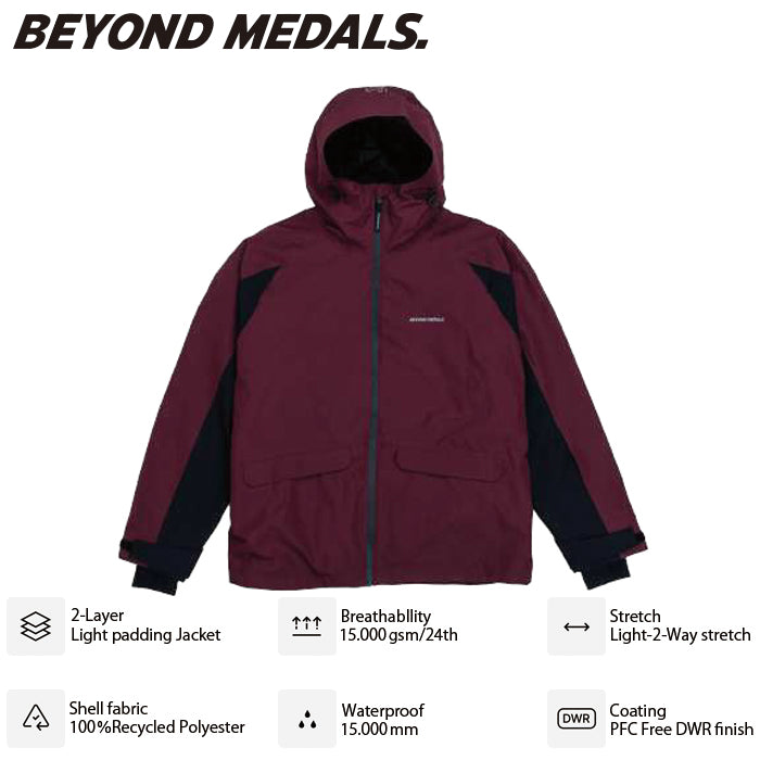 BEYOND MEDALS ウェア ビヨンド メダルズ Nostalgia Jacket 2L D.Red 23226314 26-27 スノーボードウェア 日本正規品