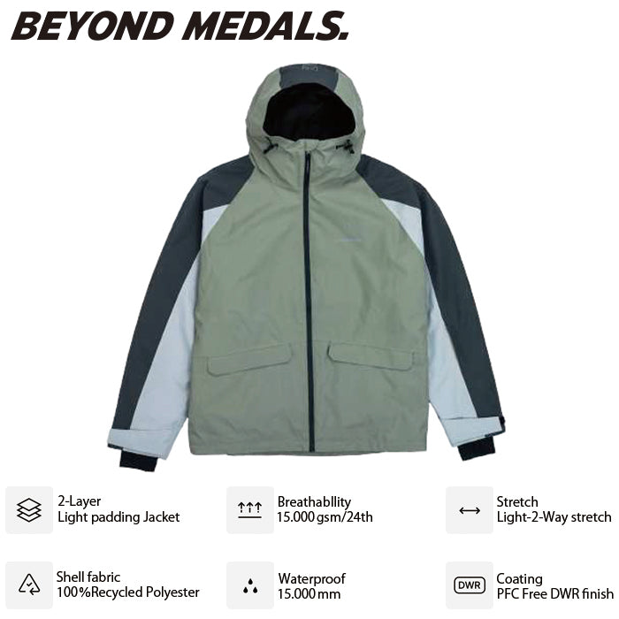 BEYOND MEDALS ウェア ビヨンド メダルズ Nostalgia Jacket 2L Green 23226314 26-27 スノーボードウェア 日本正規品