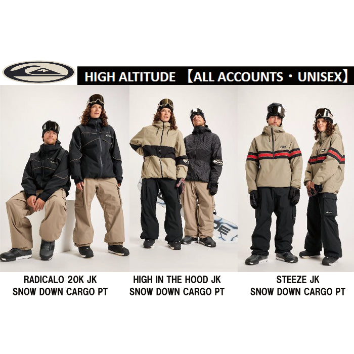 スノーボード ウェア クイックシルバー QUIKSILVER SNOW DOWN CARGO PT KVJ0 送料無料 日本正規品 予約商品 店頭受け取り可能
