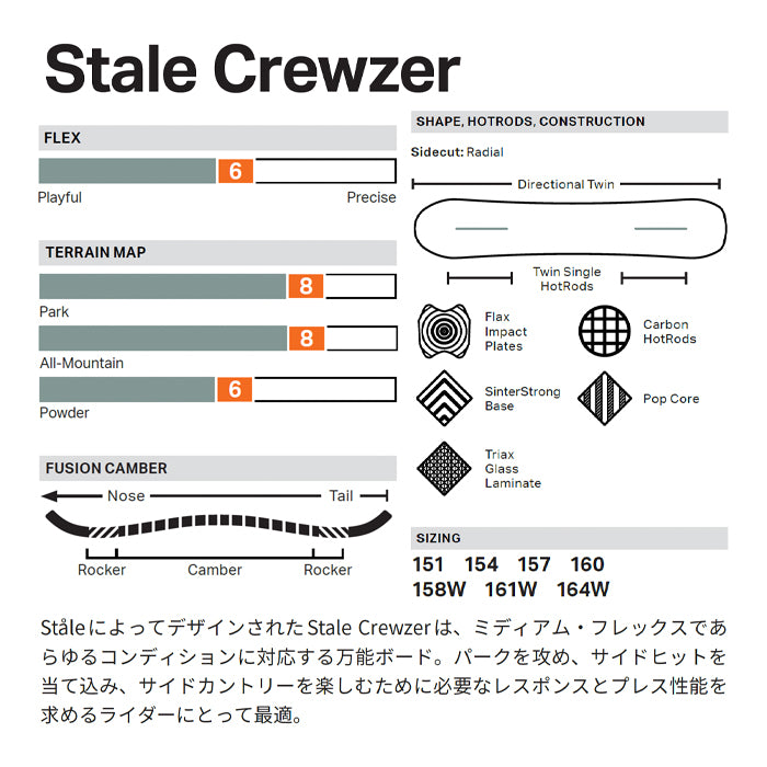 ROME ローム STALE CREWZER 25-26 スノーボード ボード