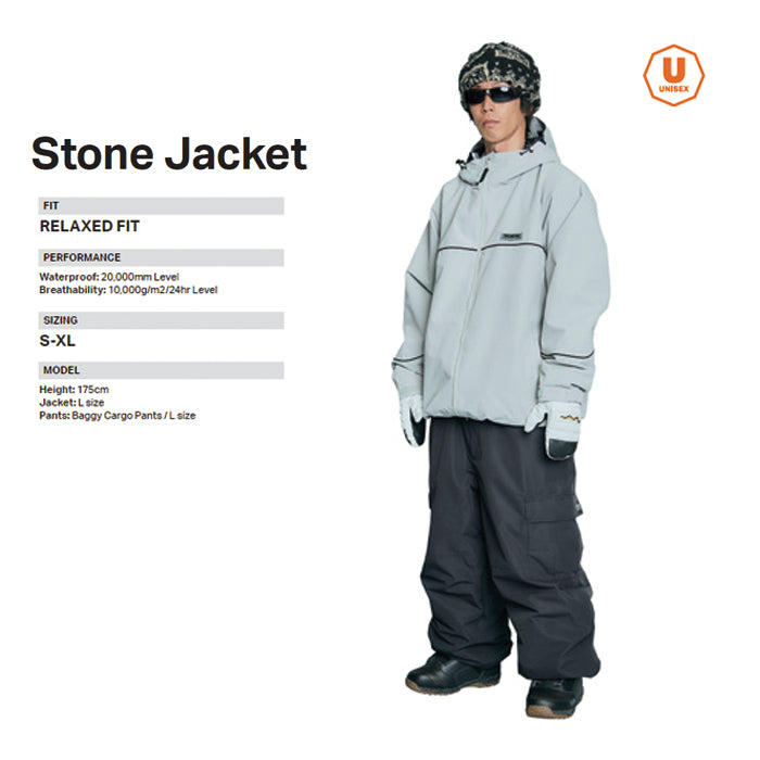 スノーボード ウェア ローム ROME STONE Jacket SILVER GRAY 25-26 送料無料 日本正規品 予約商品 店頭受け取り可能