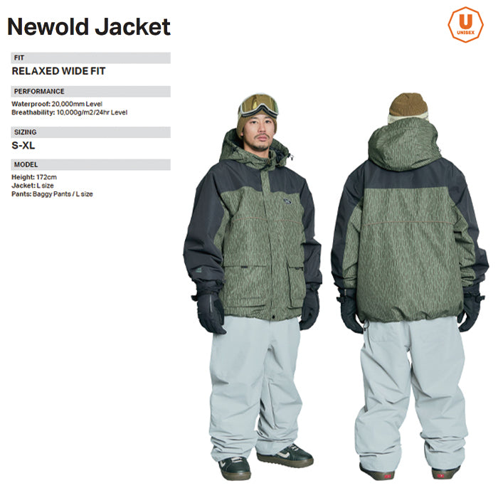 スノーボード ウェア ローム ROME NEWOLD Jacket RAIN CAMO 25-26 送料無料 日本正規品