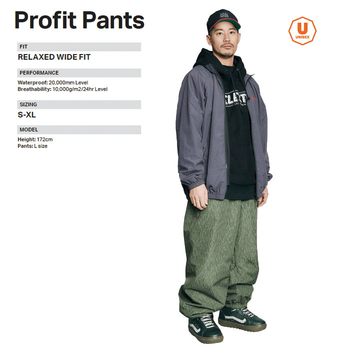 スノーボード ウェア ローム ROME PROFIT Pants RAIN CAMO 25-26 送料無料 日本正規品