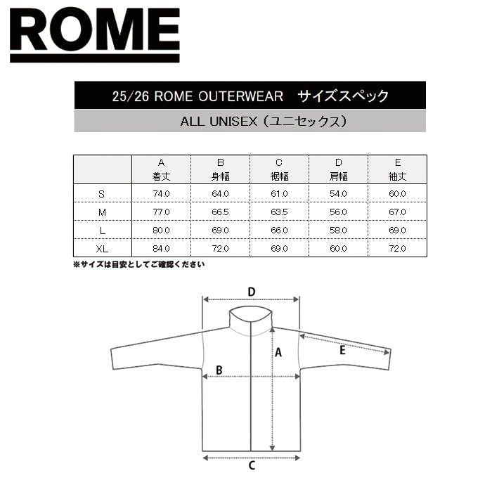 スノーボード ウェア ローム ROME NEWOLD Jacket CREAM 25-26 送料無料 日本正規品
