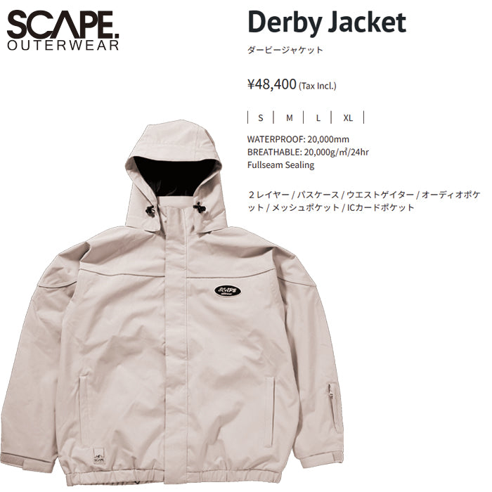 25-26 SCAPE DERBY JACKET LIGHT SAND 25-26
