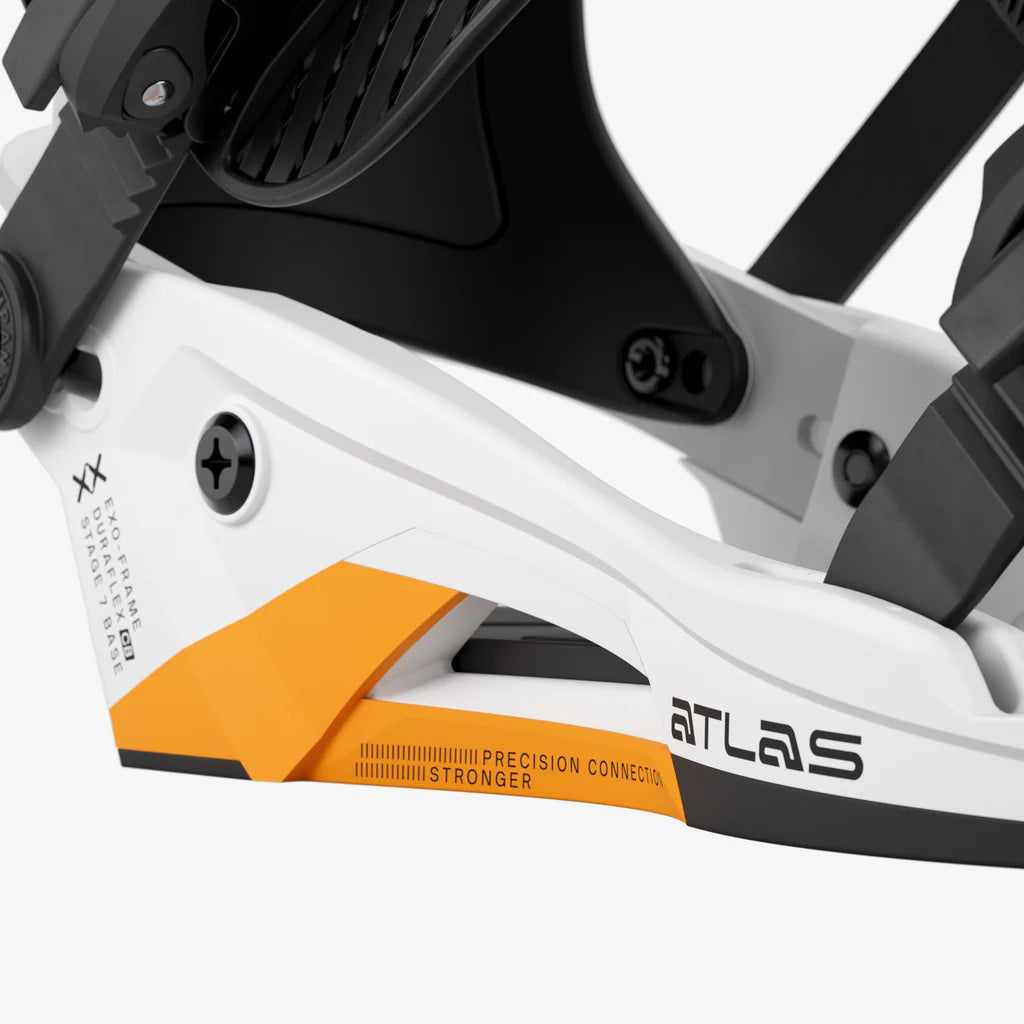 スノーボード ビンディング UNION ATLAS WHITE/ORANGE 25-26 送料無料 日本正規品 予約商品 店頭受け取り可能