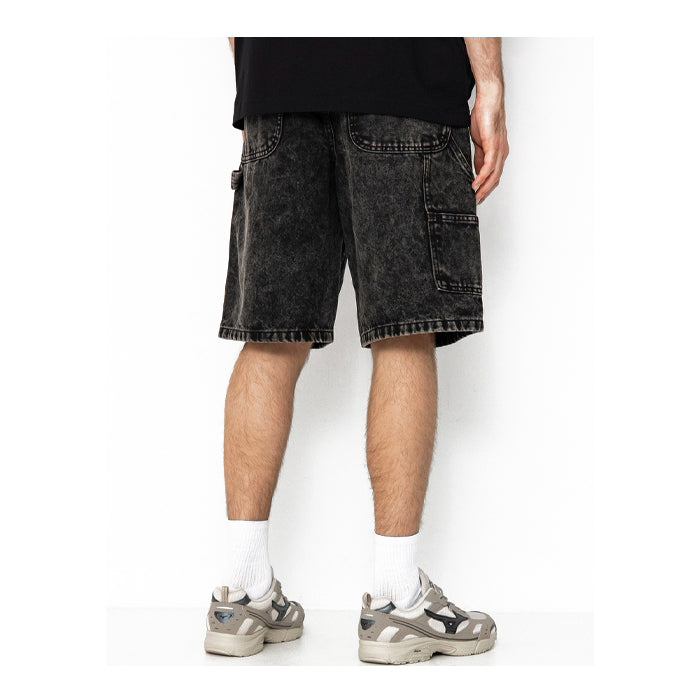 24-25 VANS DRILL LOOSE DENIM SHORT Stonewash Black