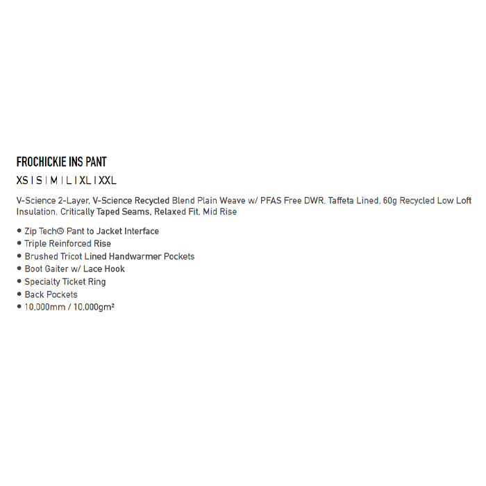 25-26 VOLCOM FROCHICKIE INS PANT LVA-LAVENDER AURA 25-26