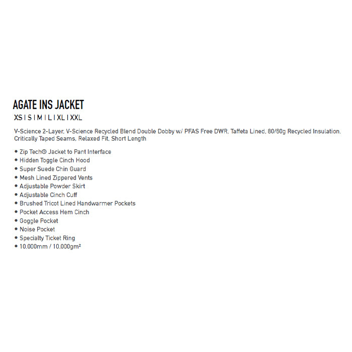 25-26 VOLCOM AGATE INS JACKET GRN-GREEN 25-26