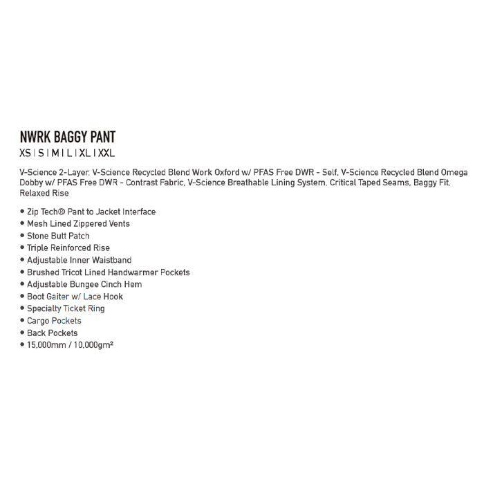 25-26 VOLCOM NWRK BAGGY PANT DGR-DARK GREY 25-26