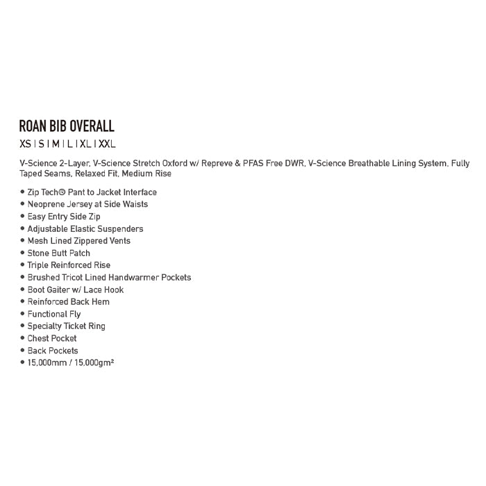 25-26 VOLCOM ROAN BIB OVERALL TBR-TERRA BROWN 25-26