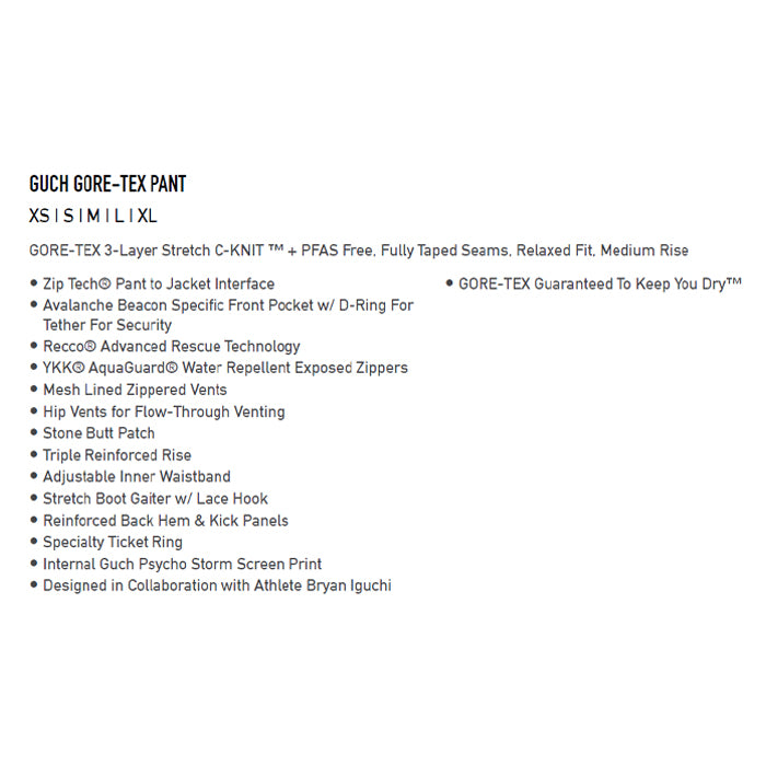 25-26 VOLCOM GUCH GORE-TEX PANT MVE-MAUVE 25-26