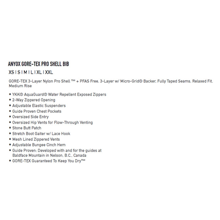 25-26 VOLCOM ANYOX GORE-TEX PRO SHELL BIB BLK-BLACK 25-26