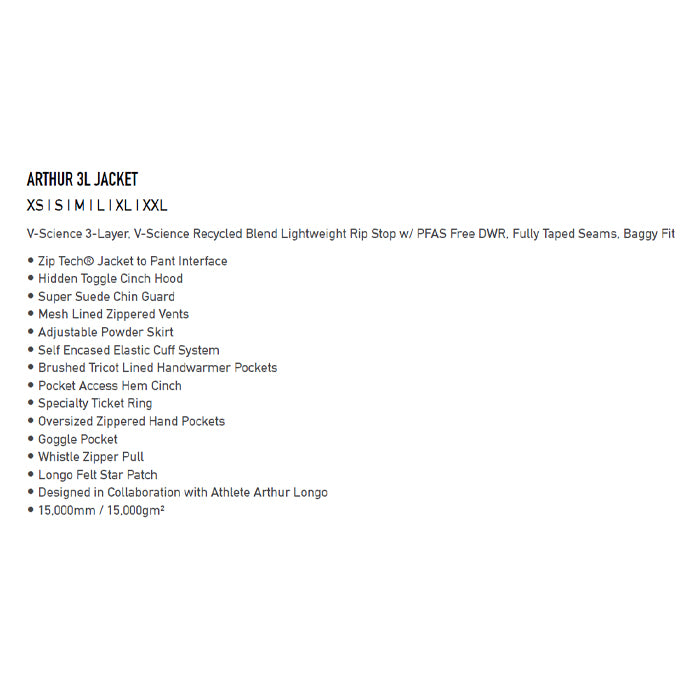 25-26 VOLCOM ARTHUR 3L JACKET FRN-FERN 25-26