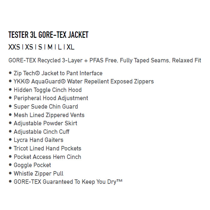 25-26 VOLCOM TESTER 3L GORE-TEX JACKET BRZ-BRONZE 25-26