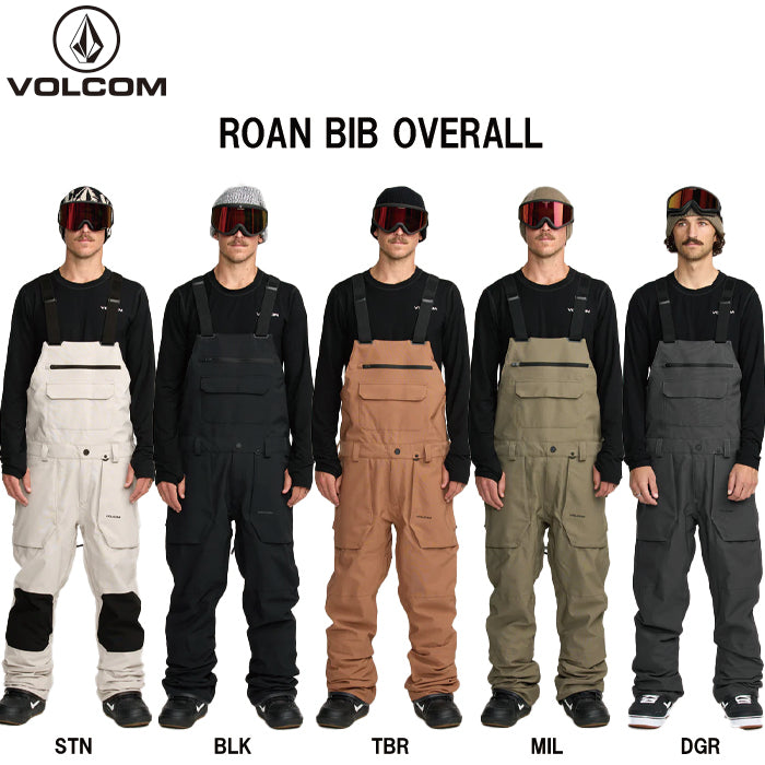25-26 VOLCOM ROAN BIB OVERALL MIL-MILITARY 25-26