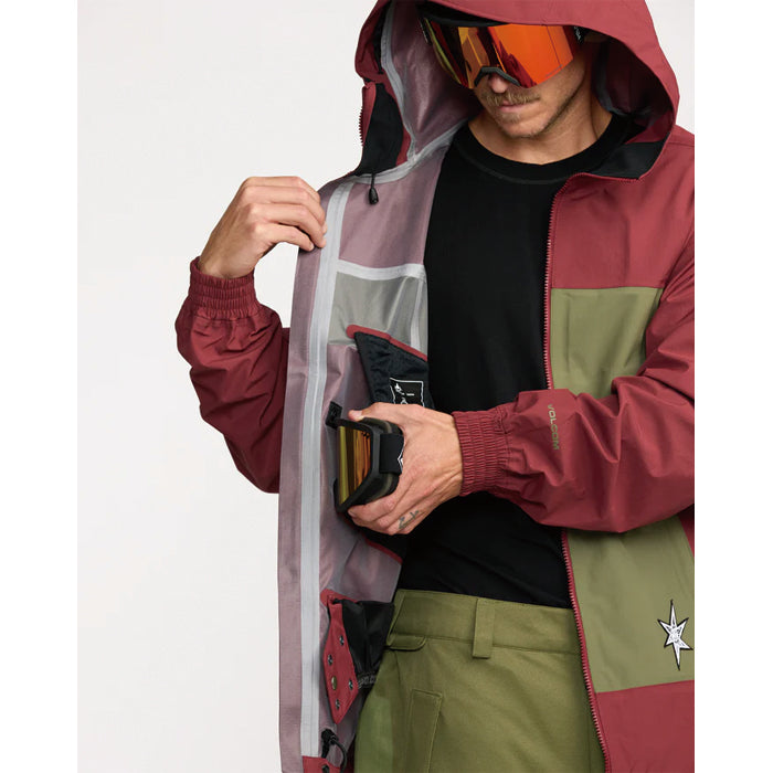 25-26 VOLCOM ARTHUR 3L JACKET BTR-BURNT RED 25-26