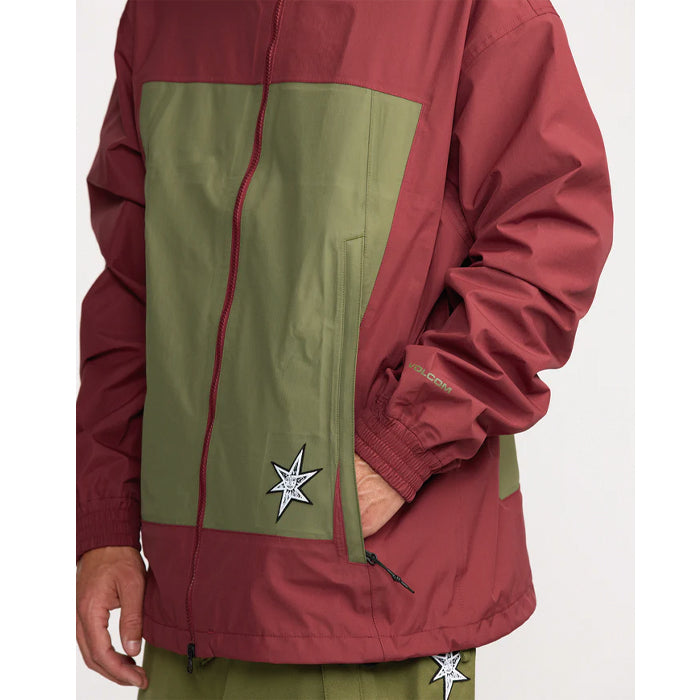 25-26 VOLCOM ARTHUR 3L JACKET BTR-BURNT RED 25-26