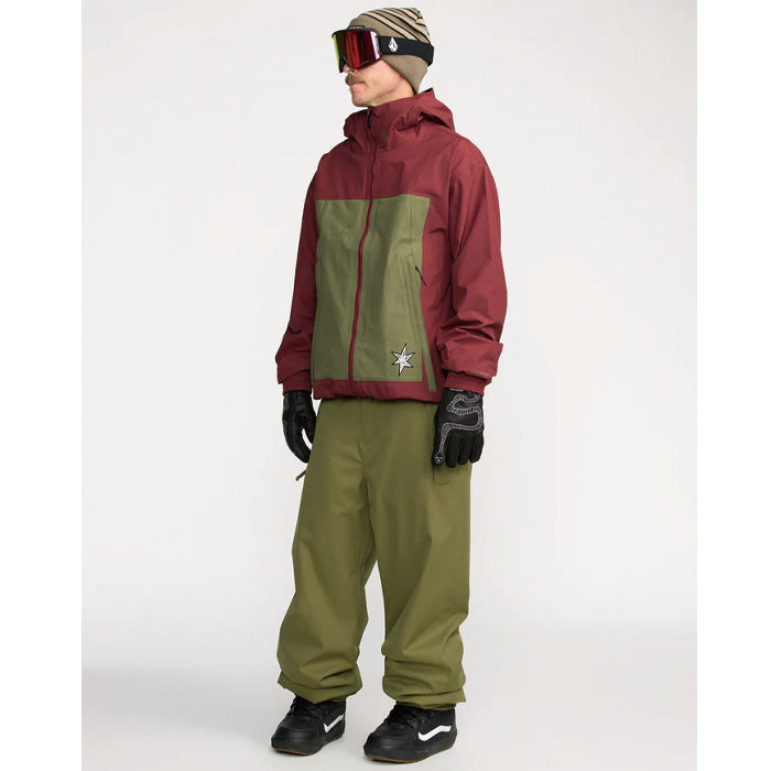 25-26 VOLCOM ARTHUR 3L JACKET BTR-BURNT RED 25-26