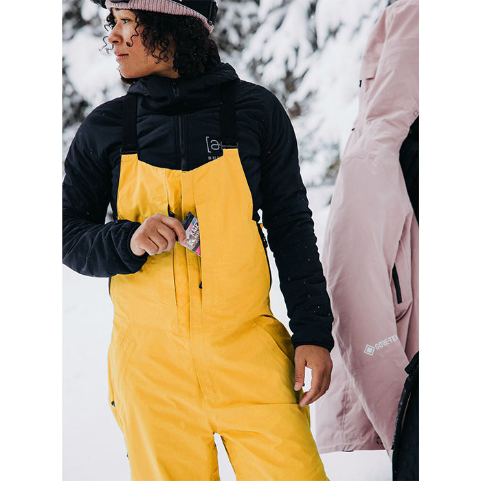 24-25 BURTON W AK KIMMY GORE-TEX 3L BIB PANTS GOLDENROD スノーボード