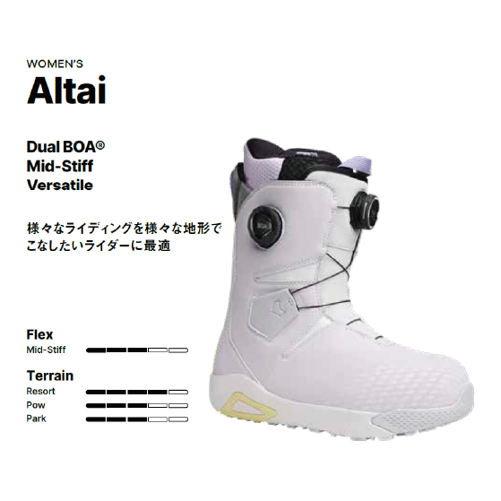 NIDECKER ブーツ ALTAI WOMEN LUNAR GRAY 26-27 スノーボードブーツ 日本正規品