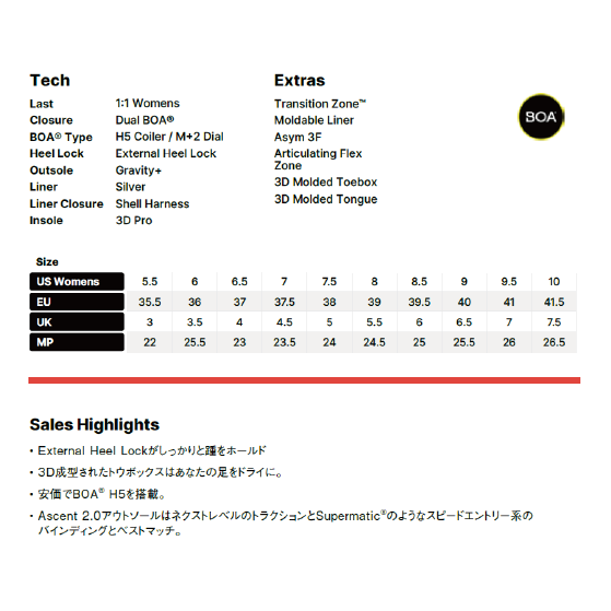 NIDECKER ブーツ ALTAI WOMEN LUNAR GRAY 26-27 スノーボードブーツ 日本正規品