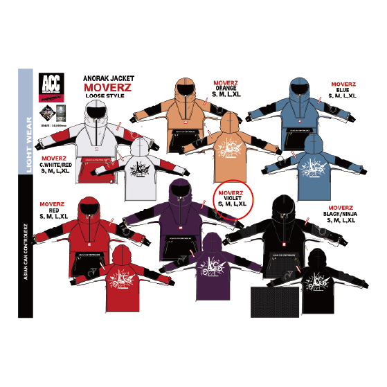 ACC ウェア エーシーシー ANORAK JKT MOVERZ VIOLET 26-27 スノーボードウェア 日本正規品