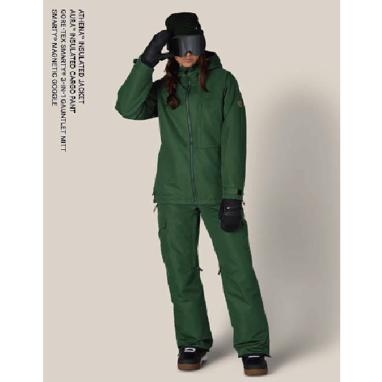 686 ウェア ロクハチロク WOMENS AURA™ INSULATED CARGO PANT BLACK M5WN434 26-27 スノーボードウェア 日本正規品