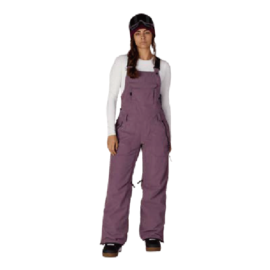 686 ウェア ロクハチロク WOMENS BLACK MAGIC? INSULATED BIB BLACK PLUM GRID CORDUROY M5WN426 26-27 スノーボードウェア 日本正規品